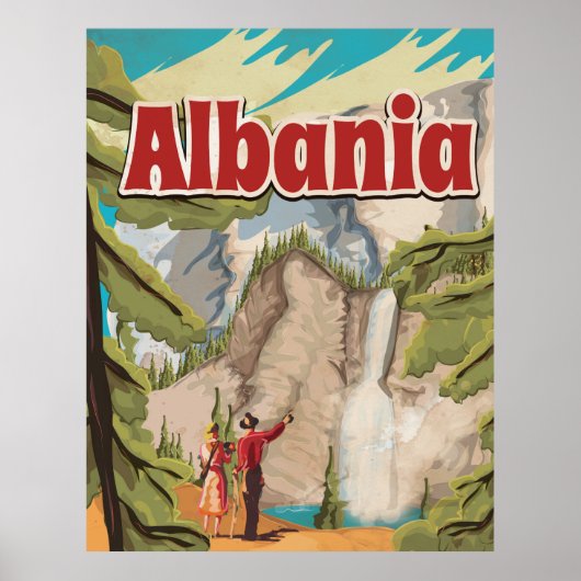 Albanie vintage reisposter poster (Voorkant)