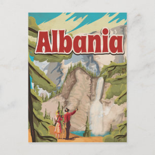 Albanië Vintage Travel Poster Briefkaart