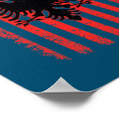 Albanië Vlag Amerikaanse vlag Poster (Hoek)