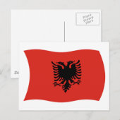 Albanië Vlag Ansichtkaart Briefkaart (Voorkant / Achterkant)