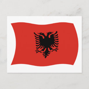 Albanië Vlag Ansichtkaart Briefkaart