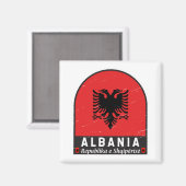 Albanië vlag Embleem verhit Magneet (Voorkant / Achterkant)