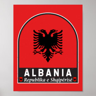 Albanië vlag Embleem verhit Poster