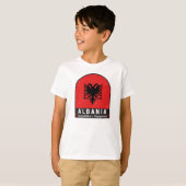Albanië vlag Embleem verhit T-shirt (Voorkant volledig)