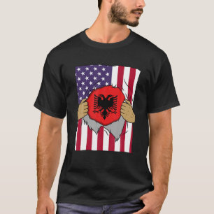 Albanië vlag in mijn land - geprezen Albanees - Am T-shirt