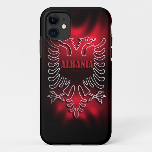 Albanië Vlag Iphone 5 Hoesje-Mate Hoesje (Achterkant)