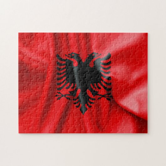 Albanië Vlag Jigsaw puzzel (Horizontaal)