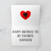 Albanië Vlag Patriotic Birthday Kaart (Binnen)