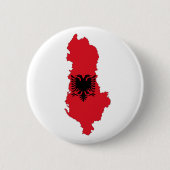 albanië vlag plattegrond silhouet ronde button 5,7 cm (Voorkant)