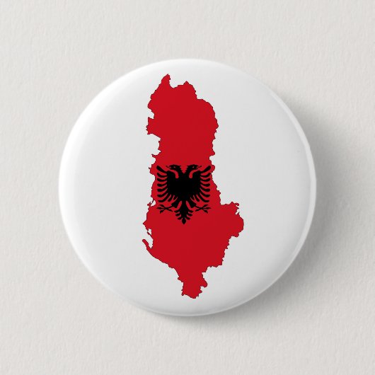 albanië vlag plattegrond silhouet ronde button 5,7 cm (Voorkant)