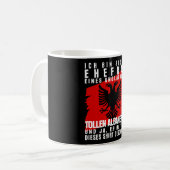 Albanië Vlag vrouw mevrouw Albanian Koffiemok (Voorkant links)