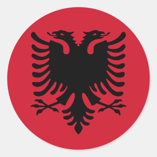 Albanië-vlaggen Ronde Sticker (Voorkant)
