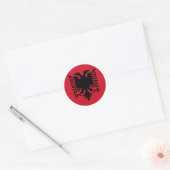Albanië-vlaggen Ronde Sticker (Envelop)
