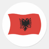 Albanië-vlaggen Ronde Sticker (Voorkant)