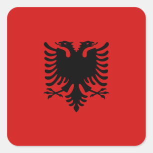 Albanië-vlaggen Vierkante Sticker