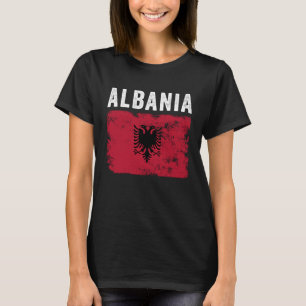 Albanië Vlaggennood Mannen Vrouwen Kinder Albanees T-shirt