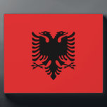 Albanië Vlaggenplak Fotoplaat<br><div class="desc">Geweldige Plaque met vlag van Albanië. Dit product is aanpasbaar.</div>