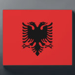 Albanië Vlaggenplak Fotoplaat<br><div class="desc">Geweldige Plaque met vlag van Albanië. Dit product is aanpasbaar.</div>