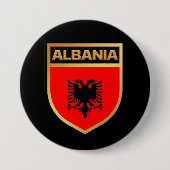 Albanië-vlaggenschip Ronde Button 7,6 Cm (Voorkant)