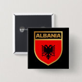 Albanië-vlaggenschip Vierkante Button 5,1 Cm (Voorkant /achterkant)