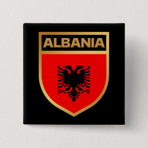 Albanië-vlaggenschip Vierkante Button 5,1 Cm