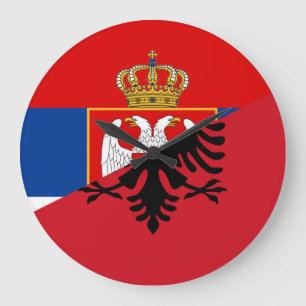 albanië - vlagland - halve symbool grote klok