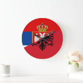 albanië - vlagland - halve symbool grote klok (Huis)