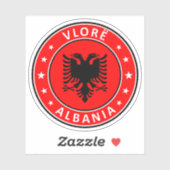 Albanië, Vlorë Sticker (Vel)