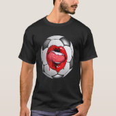 Albanië Voetbal Fan Albanese vlag Mond T-shirt (Voorkant)