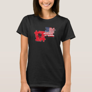 Albanië VS - thuisland trots Albanees Amerikaans F T-shirt