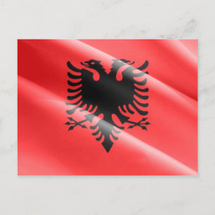 Albanië - Wave Albanian Flag - Briefkaart