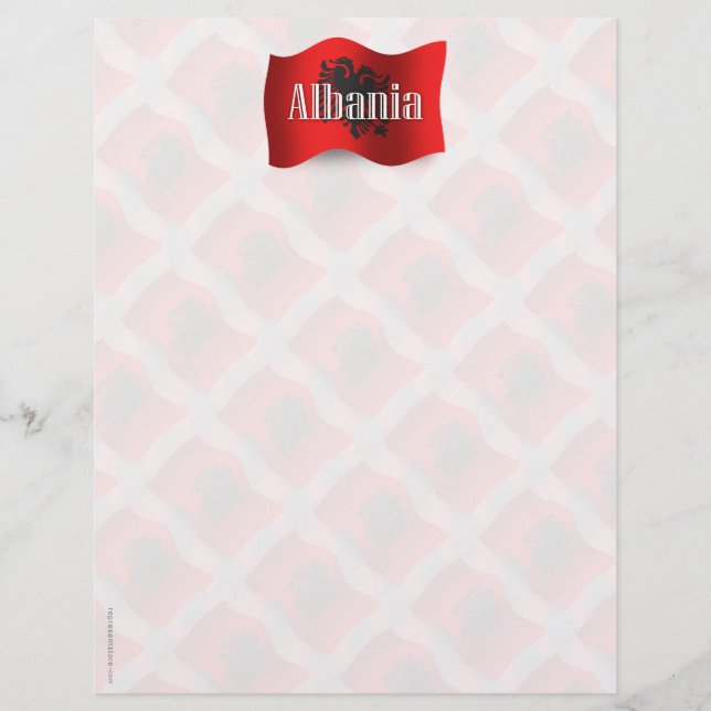 Albanië Waving Flag (Voorkant)
