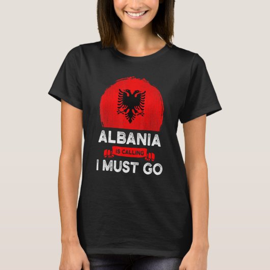 Albanië zegt dat ik de Albanezen onder de vlag van T-shirt (Voorkant)