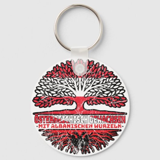 Albanisch Österreichisch Baum Sleutelhanger (Achterkant)