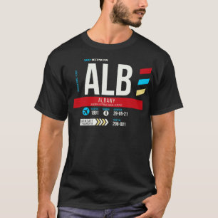 Albany ALB Airport Code Bagage Label 1 T-shirt