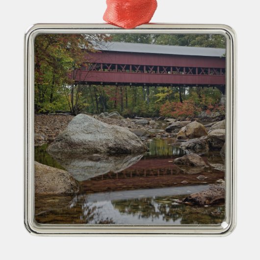 Albany Bridge, net van de Kancamagus Metalen Ornament (Voorkant)