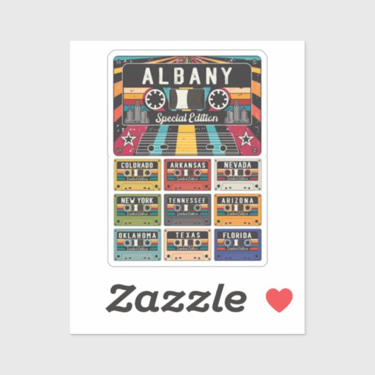  Albany City reizen Sticker (Vel)