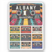  Albany City reizen Sticker (Voorkant)