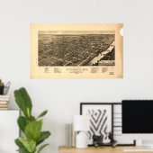 Albany Georgia 1885 Panorama Map Poster (Thuiskantoor)