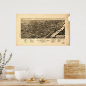 Albany Georgia 1885 Panorama Map Poster (Keuken)