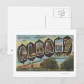 Albany, Georgia - Grote letterscènes Briefkaart (Voorkant / Achterkant)