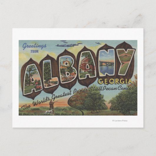 Albany, Georgia - Grote letterscènes Briefkaart (Voorkant)