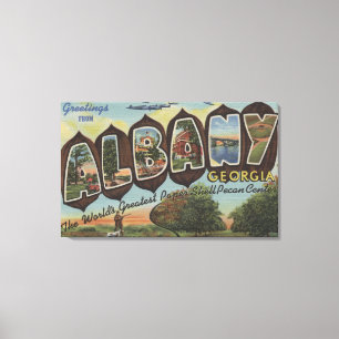 Albany, Georgia - Grote letterscènes Canvas Afdruk