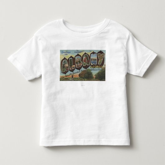 Albany, Georgia - Grote letterscènes Kinder Shirts (Voorkant)