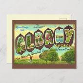 Albany Georgia Vintage Postcard Briefkaart (Voorkant / Achterkant)