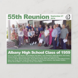 Albany High School Class of 1959 — 55th Reunion Briefkaart