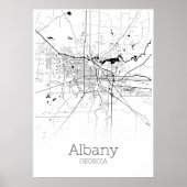 Albany Map - Georgia - City Map Poster (Voorkant)