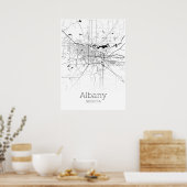 Albany Map - Georgia - City Map Poster (Keuken)