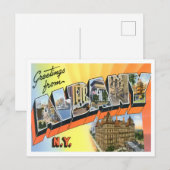 Albany, New York Big Letters Briefkaart (Voorkant / Achterkant)