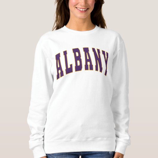 Albany New York  College Style Sweatshirt (Voorkant)